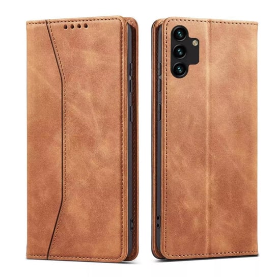 Magnet Fancy Case etui do Samsung Galaxy A13 5G pokrowiec portfel na karty kartę podstawka brązowy 4kom.pl