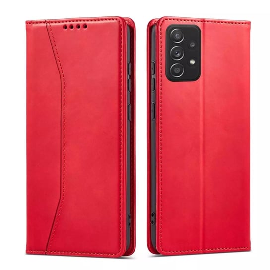 Magnet Fancy Case etui do Samsung Galaxy A52 / A52 5G / A52s 5G pokrowiec portfel na karty kartę podstawka czerwony 4kom.pl