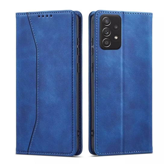 Magnet Fancy Case etui do Samsung Galaxy A52 / A52 5G / A52s 5G pokrowiec portfel na karty kartę podstawka niebieski 4kom.pl