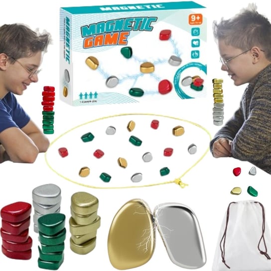 Magnetyczna gra edukacyjna - kolorowe kamienie magnetyczne gra planszowa Magnetic