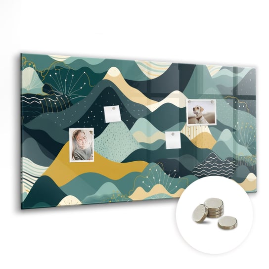 Magnetyczna Tablica z Magnesami - 120x60 cm, Ilustracyjne góry Coloray
