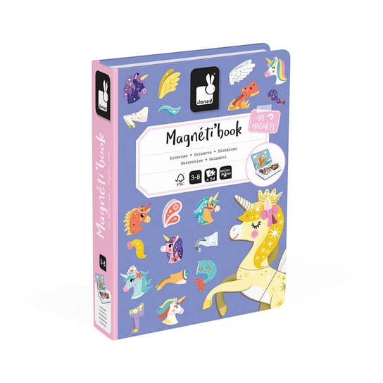 Magnetyczna układanka Jednorożec Magnetibook 3-8 lat, Janod Janod