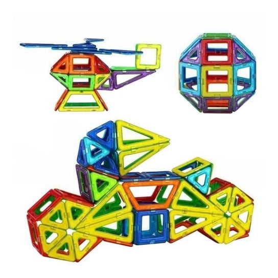 Magnetyczne elementy budowlane - idealny prezent dla dzieci (110 sztuk) Inna marka
