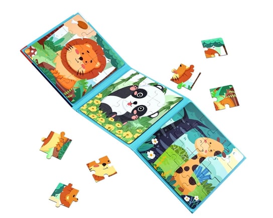 Magnetyczne Klocki , Puzzle Montessori - Zwierzęta Leśne poz.1 Inna marka