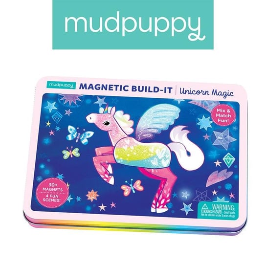 Magnetyczne konstrukcje Magiczne Jednorożce 4+, gra edukacyjna,Mudpuppy Mudpuppy