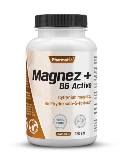 Magnez + B6 Active Pharmovit, suplement diety, 120 kapsułek Pharmovit