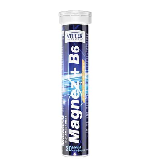 Magnez +B6 VITTER BLUE, suplement diety, tabletki musujące, 20 tabletek Diagnosis