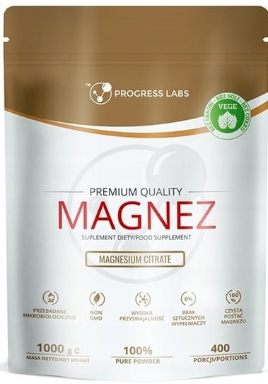 Magnez Cytrynian Magnezu W Proszku Skurcze 1000 G Progress Labs