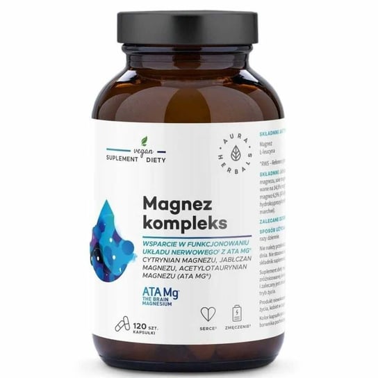 Magnez Kompleks ATA Mg® 120 Kapsułek - Aura Herbals Aura Herbals