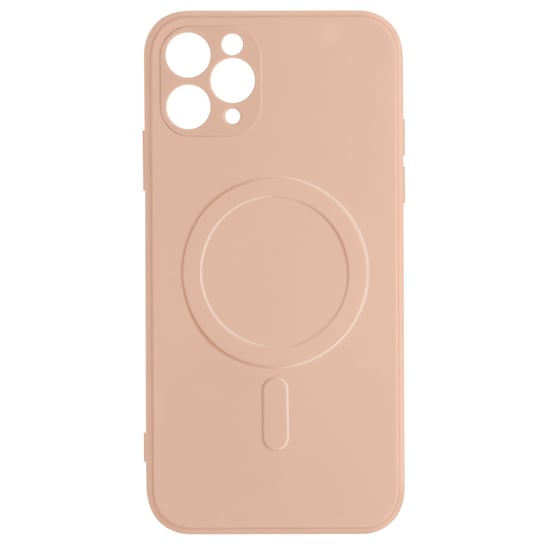 Magsafe iPhone 11 Pro Max Etui Silikonowe miękkie w dotyku wnętrze Mag Cover różowe etui Avizar