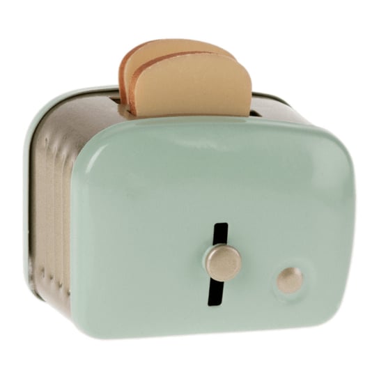 Maileg akcesoria Miniaturowy Toster z Pieczywem Miętowy Maileg