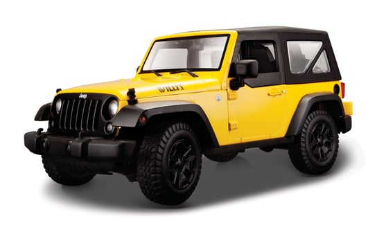 MAISTO, jeep wrangler 2014 żółty 1/18 Maisto