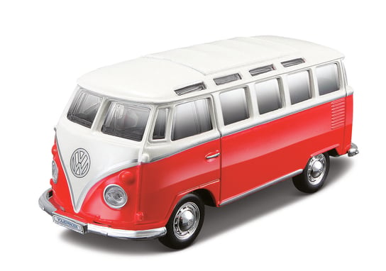 Maisto, model do składania 21001 Pr Volkswagen Van "Samba"Czerwono-Beżowy Maisto