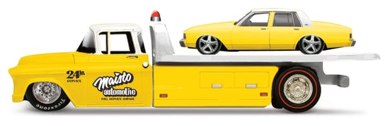 Maisto, model kolekcjonerski Chevrolet Flatbed + 1987 Chevrolet Caprice Maisto