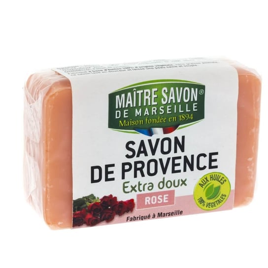 Maitre Savon De Marseille, mydło marsylskie róża, 100 g Maitre Savon De Marseille