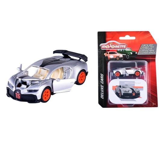 Majorette Pojazdy deluxe, BUGATTI Chiron Pur Sport, srebrny Majorette