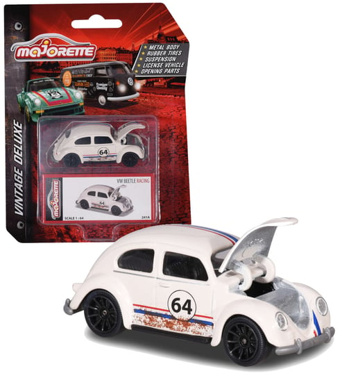 Majorette Vintage, auto resorak Volkswagen Beetle Racing Majorette