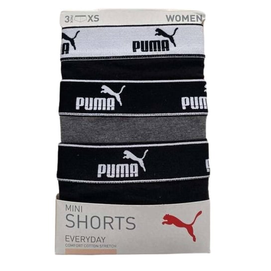 Majtki damskie Puma BASIC MINI SHORT 3-PACK czarne 93533601-S Inna marka