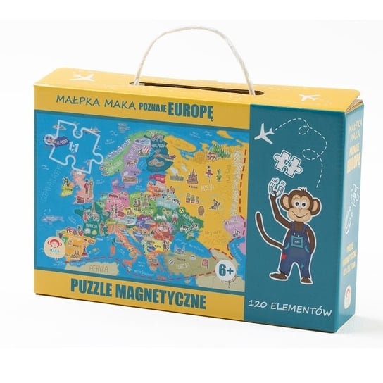 Maka Kids, puzzle, magnetyczne Poznaje Europę, 120 el. Maka Kids