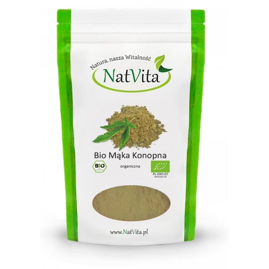 Mąka Konopna Bio 20-27 % Białka 500 g - NatVita NatVita