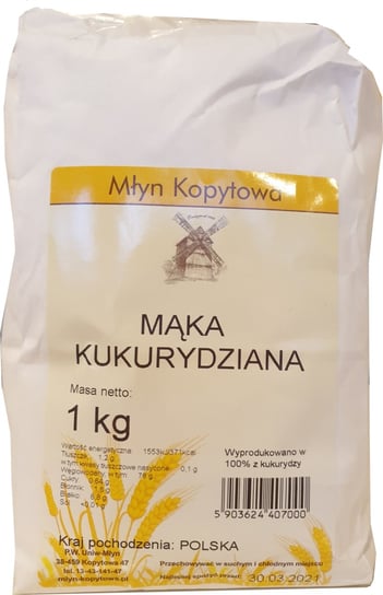 Mąka Kukurydziana 1kg - Młyn Kopytowa Młyn Kopytowa