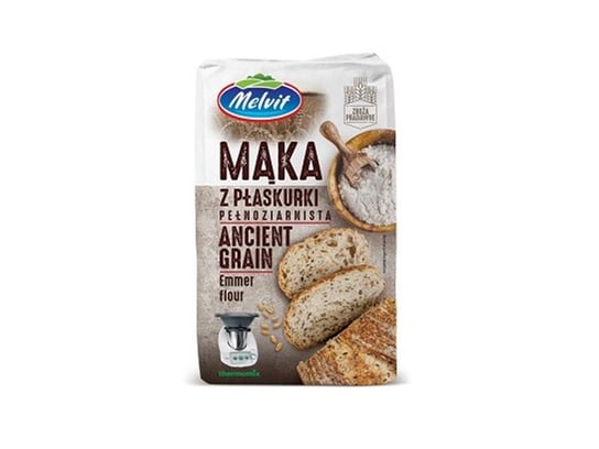 MĄKA PŁASKURKA PEŁNOZIARNISTA 1KG MELVIT Melvit