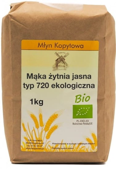 Mąka Żytnia Typ 720 BIO 1kg - Młyn Kopytowa Młyn Kopytowa