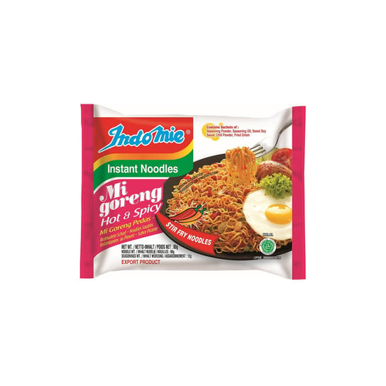 Makaron Instant Mi Goreng Super Pikantny Hot & Spicy "Instant Stir Fry Noodles | Mi Goreng Hot & Spicy" 80G Indomie Inna marka