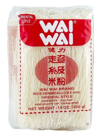 Makaron Ryżowy Nitki Danie Z Wok Zupa Pho Kuchnia Azjatycka Wai Wai 400g Inna marka