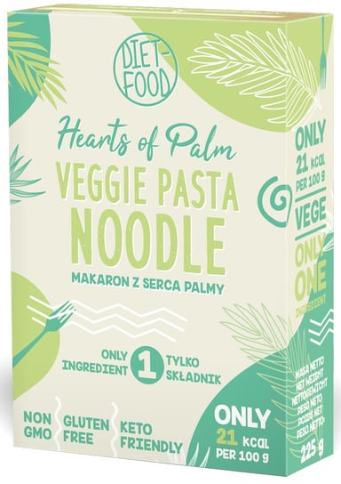 Makaron z Serca Palmy Noodle Veggie Pasta bezglutenowy Pudełko 225g - Diet Food Diet-food