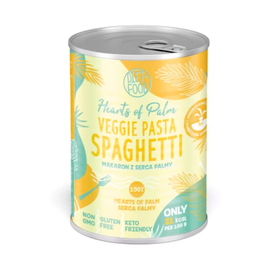 Makaron z Serca Palmy Spaghetti Veggie Pasta bezglutenowy Puszka 220g - Diet Food Diet-food