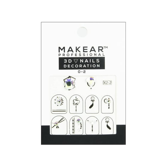 Makear 3D Nails Decoration 02 - naklejki do paznokci z cyrkoniami MAKEAR