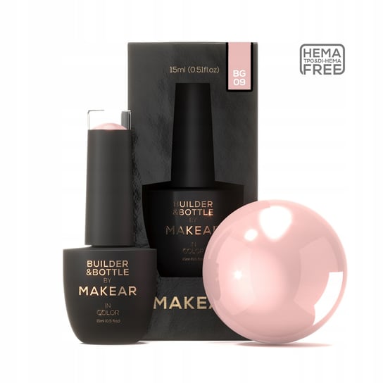 MAKEAR żel budujący do paznokci w butelce BUILDER GEL UV LED in bottle BG09 MAKEAR