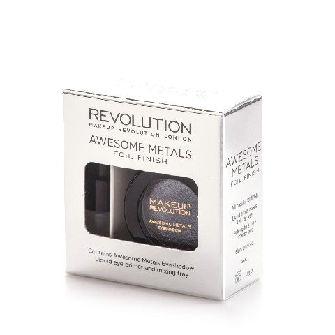 Makeup Revolution, Awesome Metals Foil Finish, metaliczny cień do powiek Black Diamond, 6 g Makeup Revolution