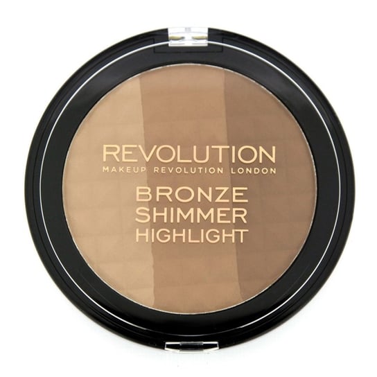 Makeup Revolution, Bronze Shimmer Highlight, puder brązujący i rozświetlający, 15 g Makeup Revolution