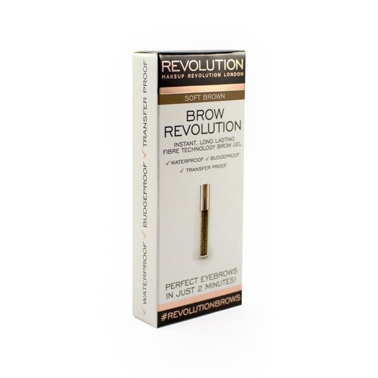 Makeup Revolution, Brow Revolution, żel do brwi Soft Brown, 3,8 g Makeup Revolution