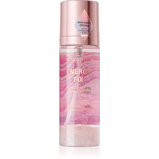 Makeup Revolution Crystal Aura Energy Fix spray utrwalający z wodą różaną 85 ml Inna marka