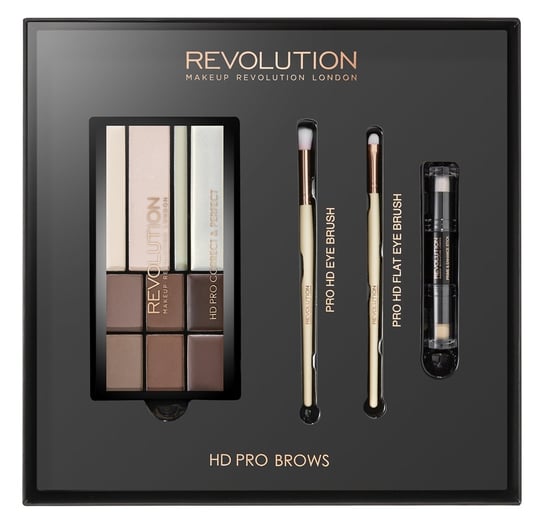 Makeup Revolution, HD Pro Brows, zestaw, 4 szt. Makeup Revolution