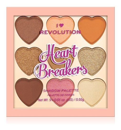 Makeup Revolution, I Heart Revolution, Heartbreakers, paleta cieni, Majestic, 4,95 g Makeup Revolution