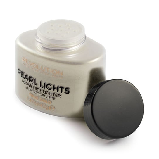 Makeup Revolution, Pearl Lights Loose Highlighter, puder sypki rozświetlający True Gold, 25 g Makeup Revolution