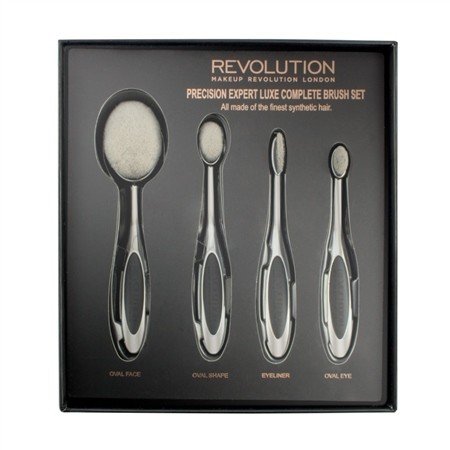 Makeup Revolution, Precision Expert Luxe Complete Brush Set, zestaw szczotek do makijażu, 4 szt. Makeup Revolution