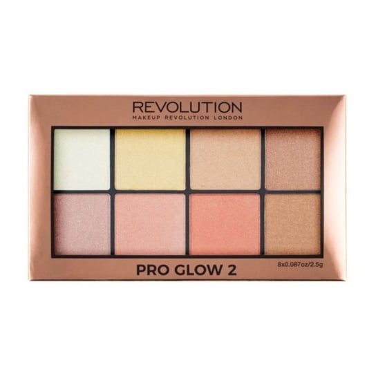 Makeup Revolution, Pro Glow 2, paleta rozświetlaczy, 8x2,5 g Makeup Revolution