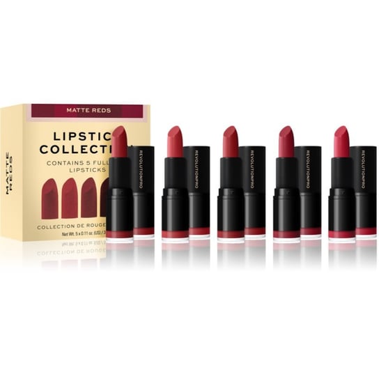 Makeup Revolution, PRO Lipstick Collection zestaw szminek odcień Matte Reds 5 szt. Makeup Revolution