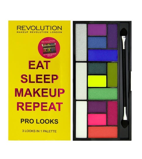 Makeup Revolution, Pro Looks Palette, paleta cieni do powiek Eat Sleep Makeup Repeat, 13 g Makeup Revolution