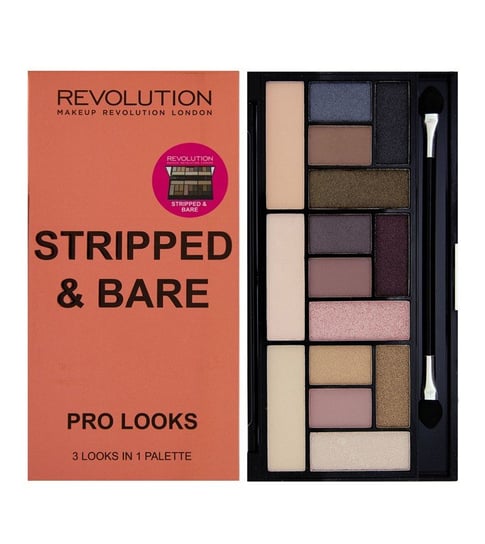 Makeup Revolution, Pro Looks Palette, paleta cieni do powiek Stripped & Bare, 13 g Makeup Revolution