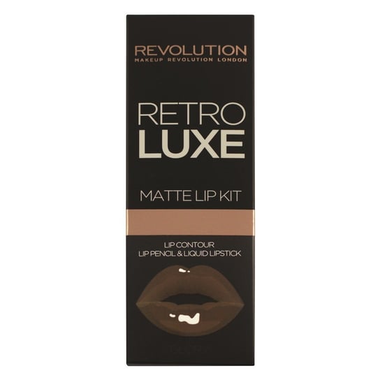 Makeup Revolution, Retro Luxe Matte Lip Kits, konturówka + błyszczyk Glory, 1 g + 5,5 ml Makeup Revolution