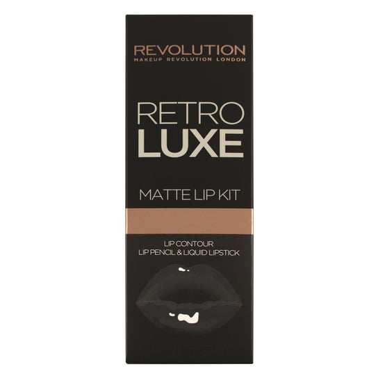 Makeup Revolution, Retro Luxe Matte Lip Kits, konturówka + błyszczyk Magnificent, 1 g + 5,5 ml Makeup Revolution
