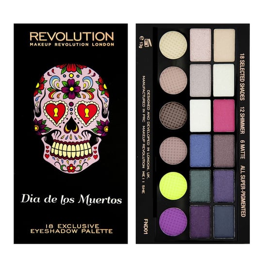 Makeup Revolution, Salvation Palette, paleta cieni do powiek Dia de los Muertos, 13 g Makeup Revolution