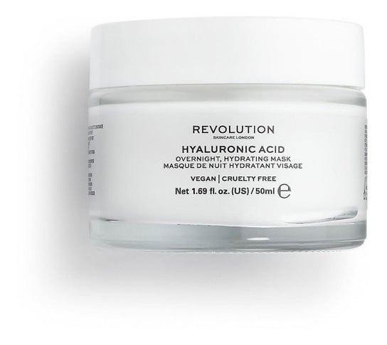 Makeup Revolution, Skincare, Hyaluronic Acid Overnight Hydrating, Nawilżająca maska na noc z kwasem hialuronowym, 50 ml Revolution