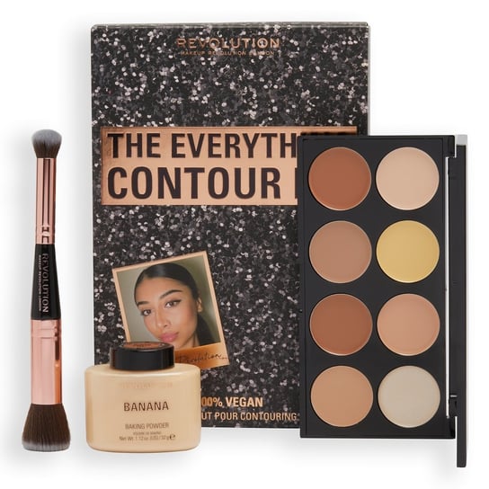 Makeup Revolution, The Everything Contour Kit, Zestaw kosmetyków do makijażu, 3 szt. Makeup Revolution